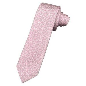 Ben Sherman Men's Tie 100% Silk Pink Floral Skinny Narrow Designer GUC